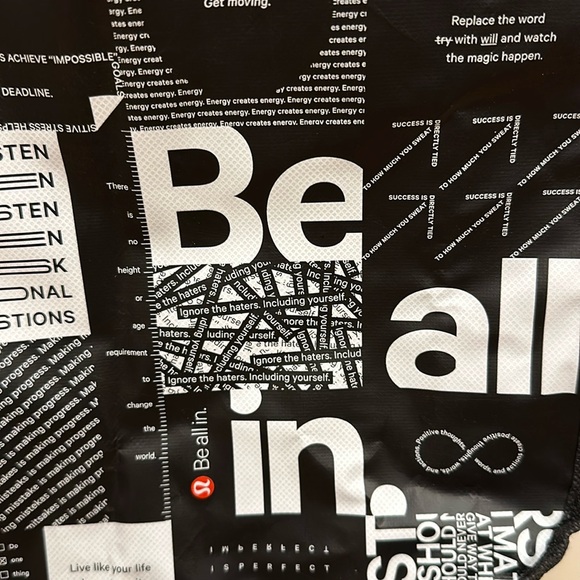 NEW ❤️ LULULEMON REUSABLE BE ALL IN TOTE BAG WITH BLACK HANDLES AND SNAP CLOSURE - Picture 2 of 9